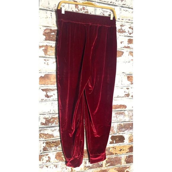 NWT Fabletics Luxe Velour Jogger in Cherry Burst Red - Picture 11 of 11